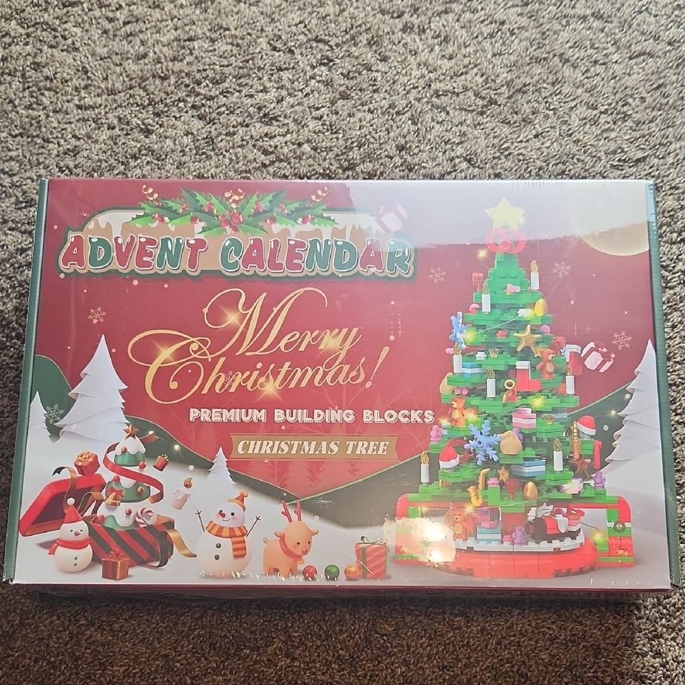 Advent Calendar Christmas Tree Building Blocks Set Count Down To Christmas - Picture 5 of 8